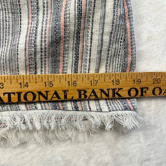 Drew Womens Top Striped Linen Viscose Sleeveless Size S Fringe Boho Comfy Artzy - Picture 8 of 11